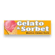 GELATO & SORBET Vinyl Banner with Optional Sizes (Made in the USA)