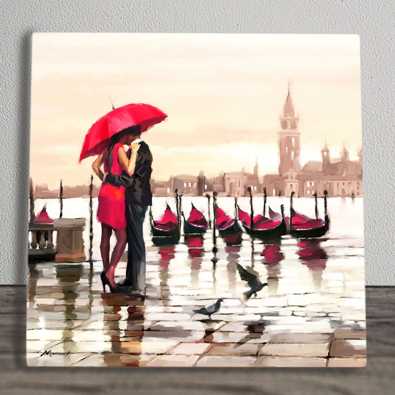 Meet Me In Venice 1 Ceramic Tile Picture Plaque Sign Wall Art Macneil Studios