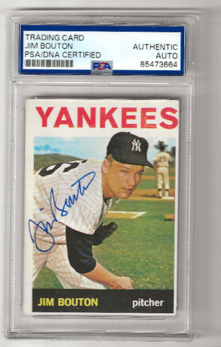 JIM BOUTON PSA DNA SIGNED 1964 TOPPS CARD AUTOGRAPH NEW YORK YANKEES
