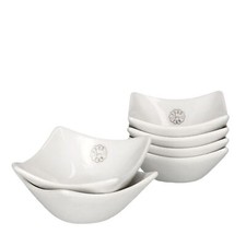 6er Set Tapas Schälchen Porzellan Dip-Schüssel Dessert Antipasti Servier-Schale 