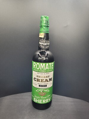 Sanchez Romate Cream Sherry 17,5% Alkohol Spanien 0,7 Liter Sehr alte Ausführung