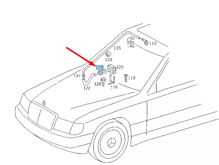 NEU MERCEDES-BENZ E W124 TEMPERATURSENSOR MOTORGEBLÄSE A0008301908 