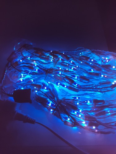Holiday Time Swag Style Lights Ice Blue 10ft 150 Count Christmas Lights Tested - Picture 3 of 7
