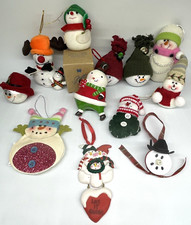 Snowman Christmas Ornaments LOT of 14