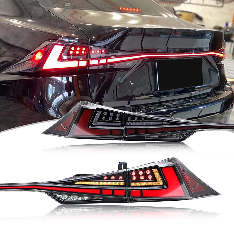Прозрачный комплект светодиодных задних фонарей для седана Lexus IS250 IS300 IS350 200T IS-F 2014-2020 годов выпуска - Изображение 2 из 4