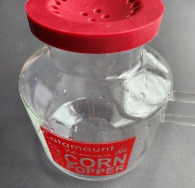 Microwave Popcorn Popper Catamount Glass Corn Popper 2 1/2 Quarts  