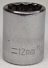 Vintage Husky 12mm 1/4" Drive 12 Point 21512 Socket Made in USA