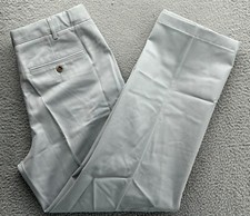  70 New Lands' End Men's Traditional Fit No Iron CW Chino Pants Lt Gray 37x31
