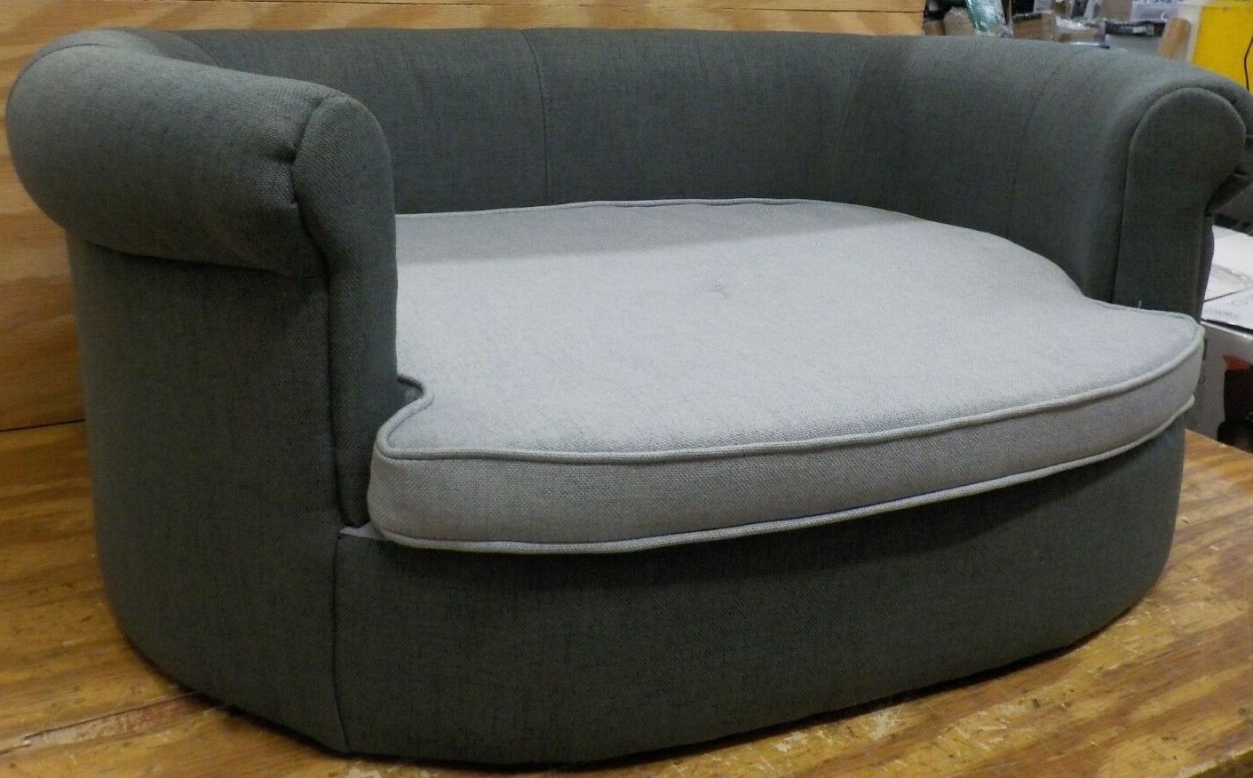 oval cushy dog sofa