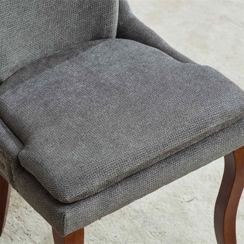 Modern Dining Chairs Set of 2,Double-layer Cushioned Chenille fabric Upholstered - Picture 9 of 23