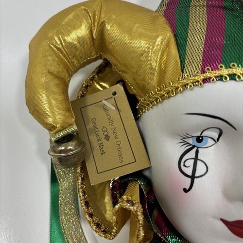 Natürlich New Orleans Karneval Maske Musik Note atemberaubender Harlekin Narr Gold - Bild 3 von 6