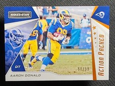 2019 Panini Rookies & Stars AARON DONALD #AP-AD Action Packed Orange /99-Rams