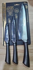 Thyme & Table Non-Stick Coated High Carbon Stainlless Steel Knives, 3 Piece Set