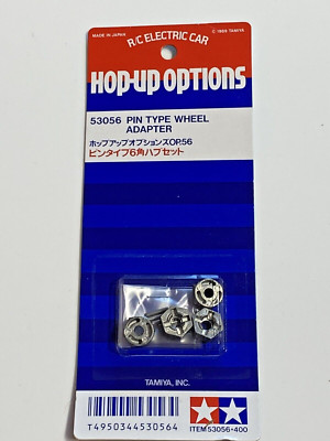 Tamiya 53056 Pin Type Wheel Adapter Tamiya Hop Up Option RC Cars 1/10 Neu in OVP