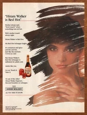 1990 Hiram Walker Red Hot Schnapps Vintage Print Ad/Poster Man Cave Bar Wall Art