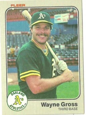 WAYNE GROSS OAKLAND ATHLETICS #517 - FLEER NM-MT 1983
