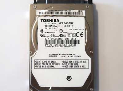 Toshiba MK2565GSX (HDD2H84 E UL01 T) 010 B0/GJ002J Philippines  