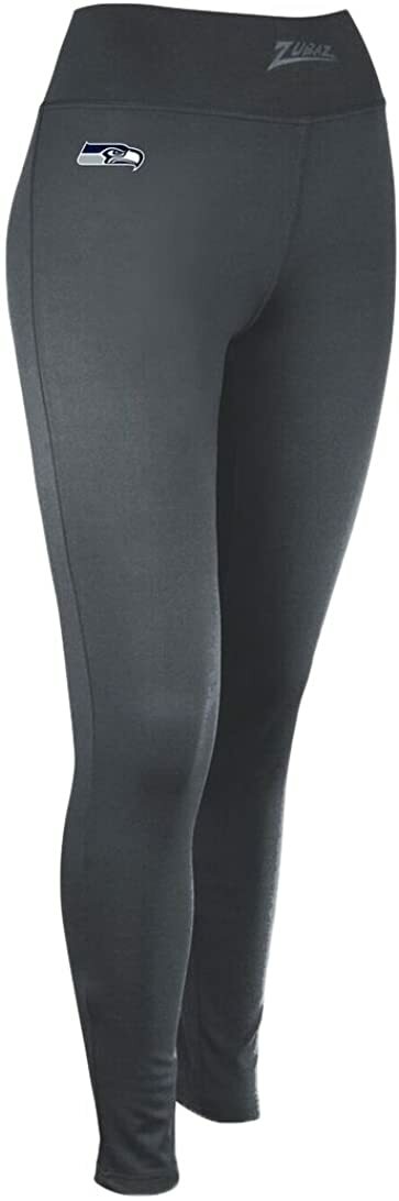 Однотонные леггинсы Zubaz NFL Womens Seattle Seahawks, цвет древесный уголь
