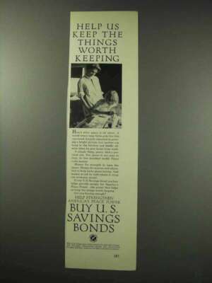 1959 U.S. Savings Bonds Advertisement - Help Keep Things Worth Keeping