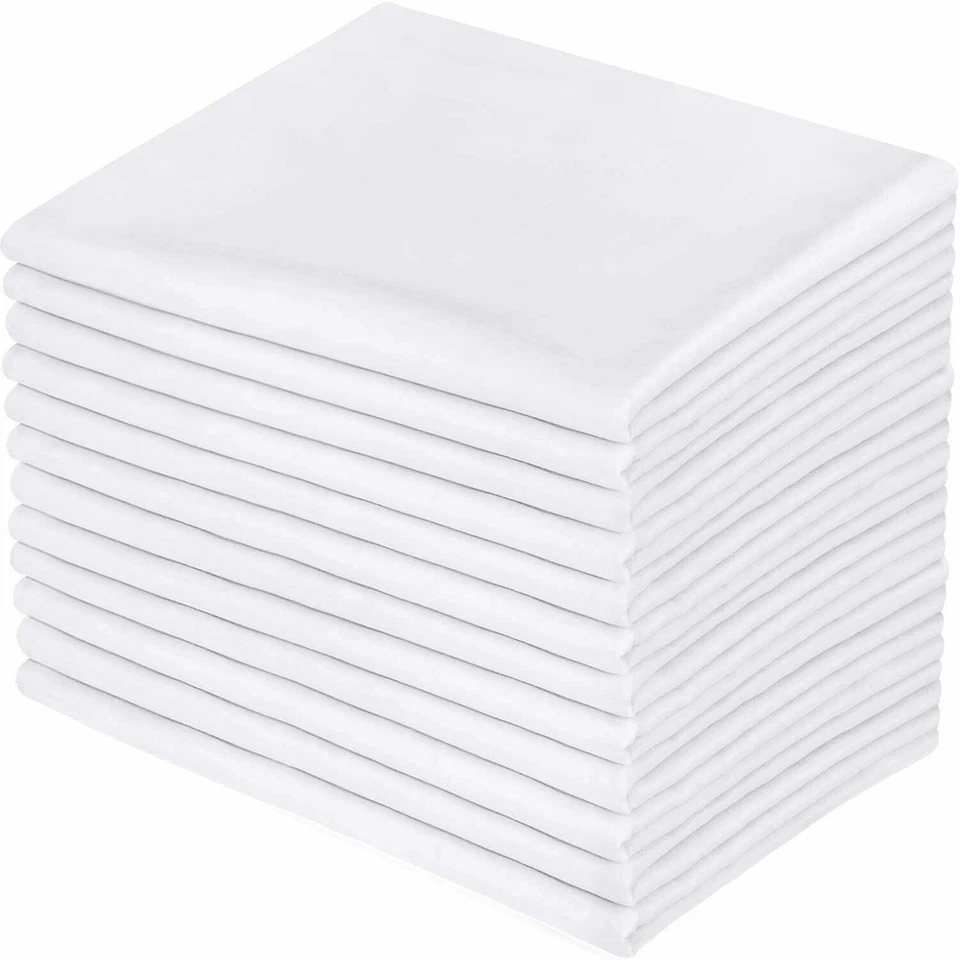 White Standard / Queen Pillowcases Set of 12, Percale Heavy Quality Pillowcase w - Image 3 of 3