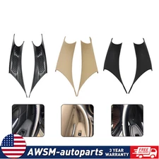 Black/Beige/Carbon Interior Door Handle Cover Pull Trim For BMW F30 F32 F35 328i