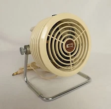 Vintage Circular Cornwall Fan MCM Mid Century Modern Beige 1 High Speed