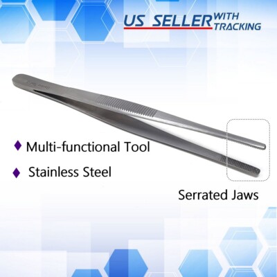 Stainless Steel 6'' Watch Jewelry Repair Tool Watchmakers Repairing Tweezers NEW