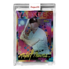 Topps Project70® Card 718 - Mickey Mantle by Risk 🌈 FOIL 63/70 AND 1 BASE