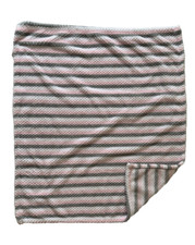 Swiggles Stripe Pink White Gray Baby Blanket Lovey Security Textured Plush Soft