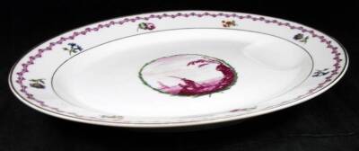 Haviland Malmaison Older Purple Scene Oval Serving Platter 13 3/4 Inch