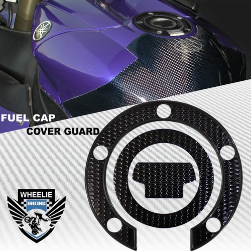 BLACK&POLISHED GAS TANK FUEL CAP COVER PROTECTION GUARD YAMAHA YZF R1