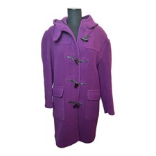 Gloverall Made In England Women's Stadium-style Hooded Wool Coat Size L