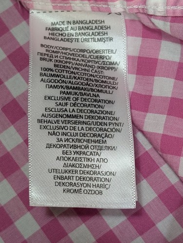 Ralph Lauren Pink White Seersucker Short Sleeve Button Up Shirt Boys 18 Yrs N81C - Picture 5 of 8