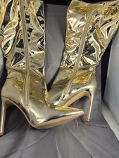 Las mejores ofertas en Oro m Ancho Botas para Mujeres