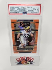 2022 Panini Select Draft Picks Neon Orange Pulsar Aidan Hutchinson #33 PSA 10 BU