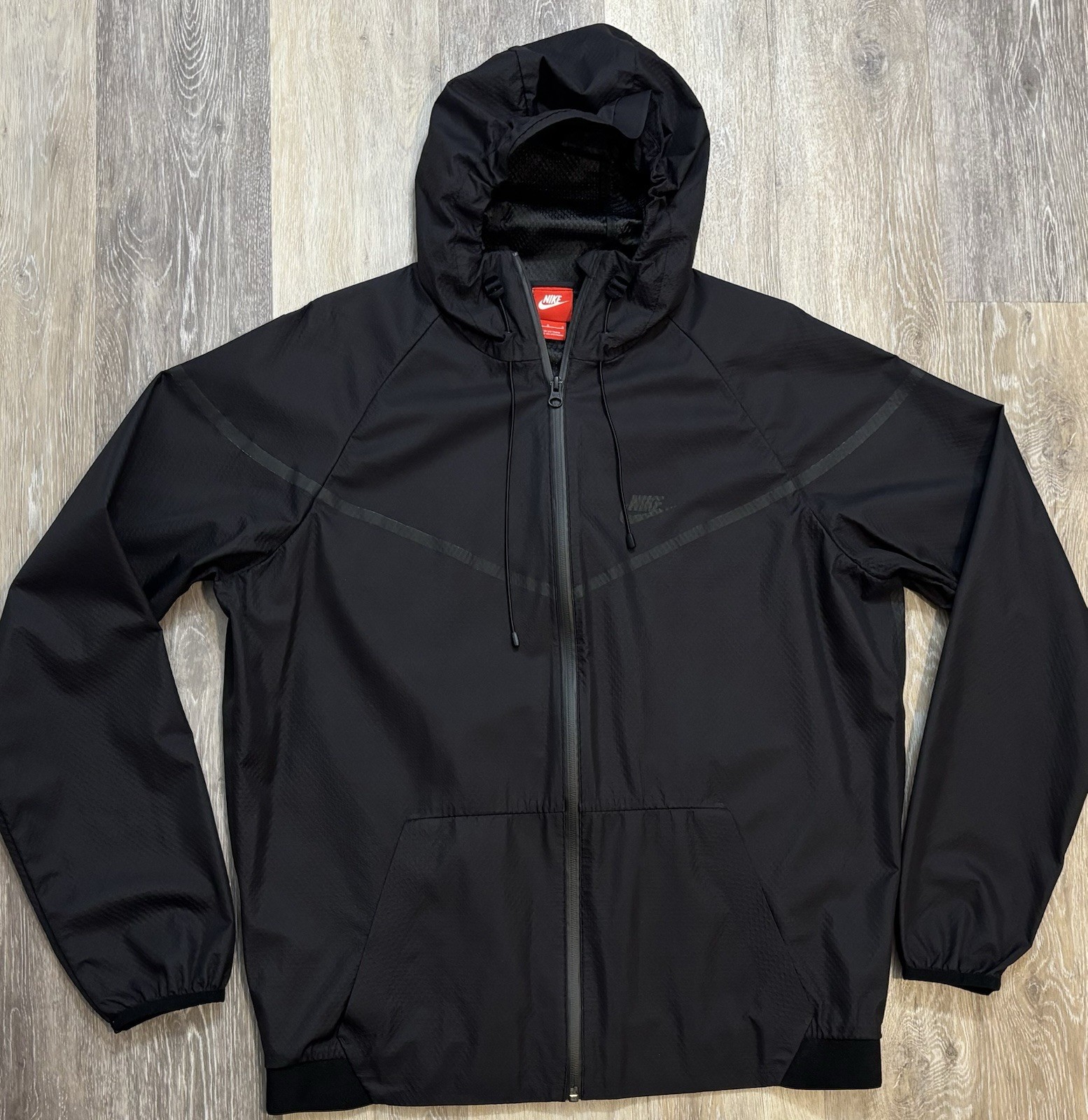 Nike Tech Windrunner Jacket Full Zip Black Nylon … - image 1