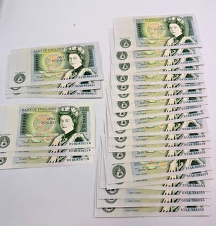 Job Lot 26 Consecutive Bank of England £1 Notes 1985 DX54 Prefix UNC/EF