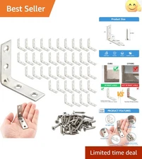 Versatile 40-pack 2 Inch Right Angle Bracket Set for Durable Furniture & Shelves