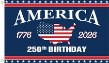 America 250Th Anniversary Flag,3X5 Feet, USA Map Design,1776-2026 250 Years Birt
