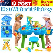 4 in 1 Kids Sand Water Table Toy Beach Play Set Activity Table with Chair