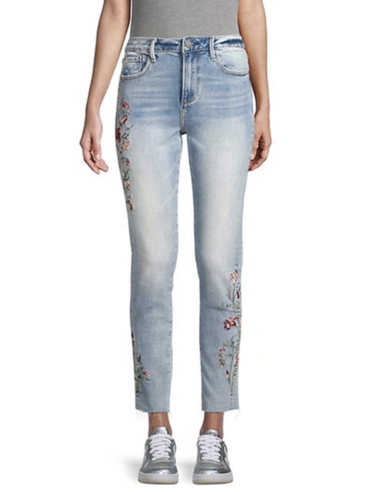Driftwood Jackie Embroidered Jeans Light Sz 27 Western Festival