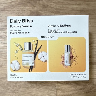 Dossier Daily Bliss Eau de Parfum Spray Duo Powdery Vanilla/Ambery Saffron