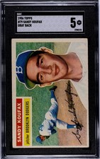 1956 Topps Sandy Koufax Dodgers #79 Gray Back Graded SGC 5 EX - Free S&H!