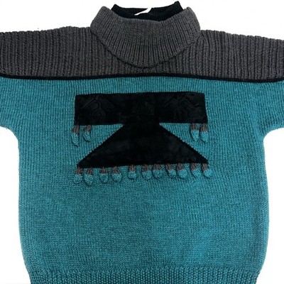*** RARE / VINTAGE *** Robert Comstock Men s Sweater Size L 100% Wool Hand Knit