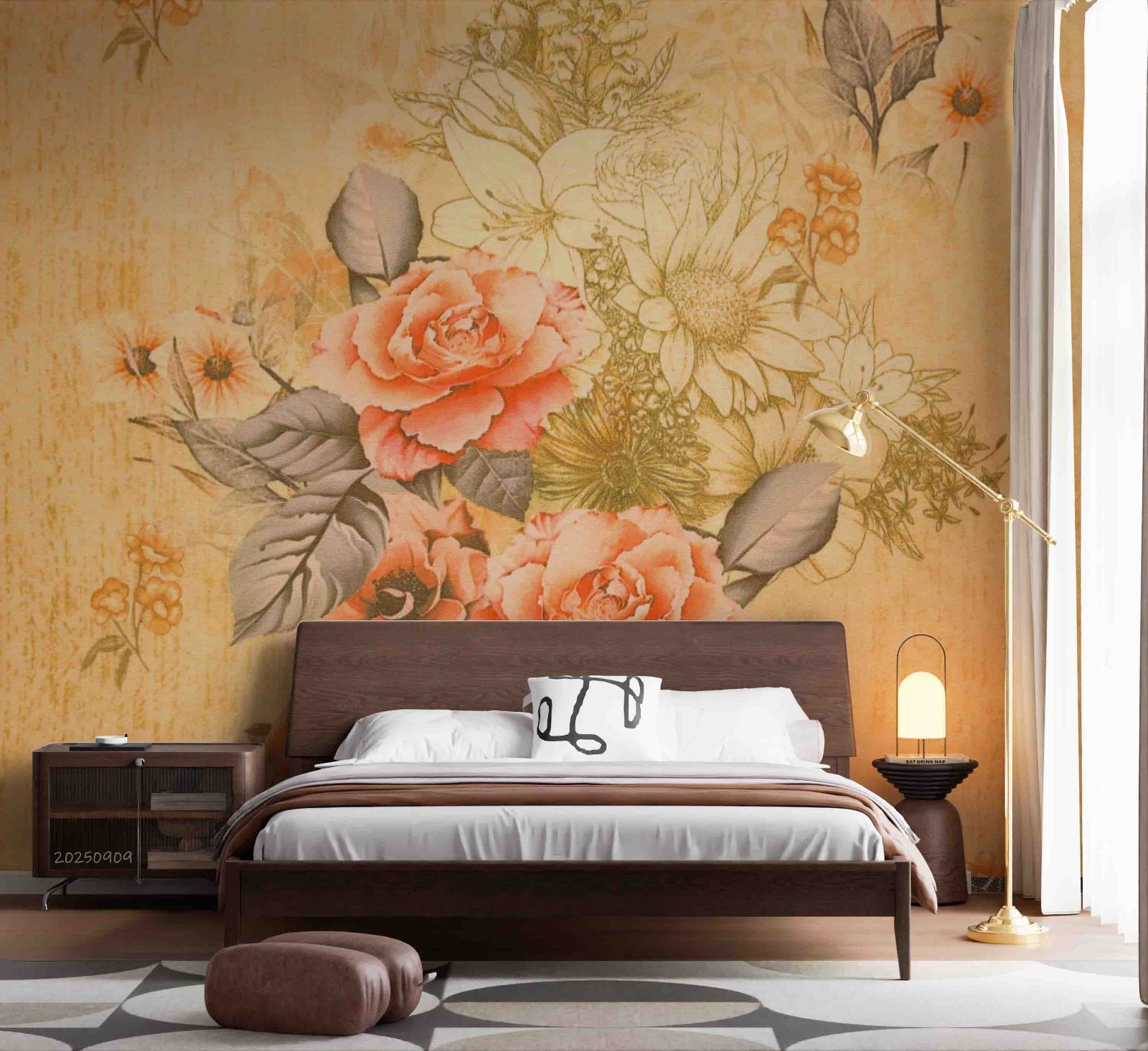 3D Flower Flora Illustration Wall Murals Wallpaper Murals Wall Sticker