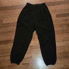 Black Cotton Sweatpants Joggers Women And Men Unisex Size S/23-30 In, Activewear