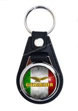 GUZZIRIDER - MOTO GUZZI FAUX LEATHER KEYRING / KEY FOB.CLASSIC BIKES