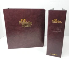 2 Franklin Covey Planner Classic Burgundy Storage Binders 3 Ring Heavy Cardboard