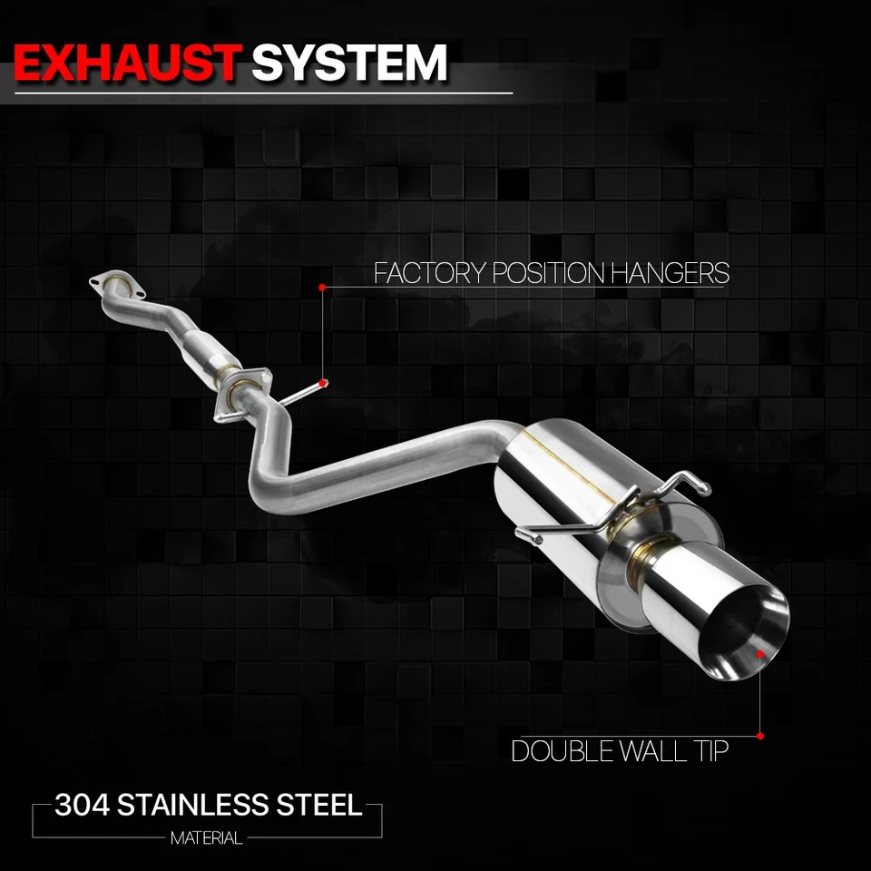 Fits 2001-2005 Lexus IS300 Altezza[4" BEVELED TIP MUFFLER]Catback Exhaust System - Image 2 of 4