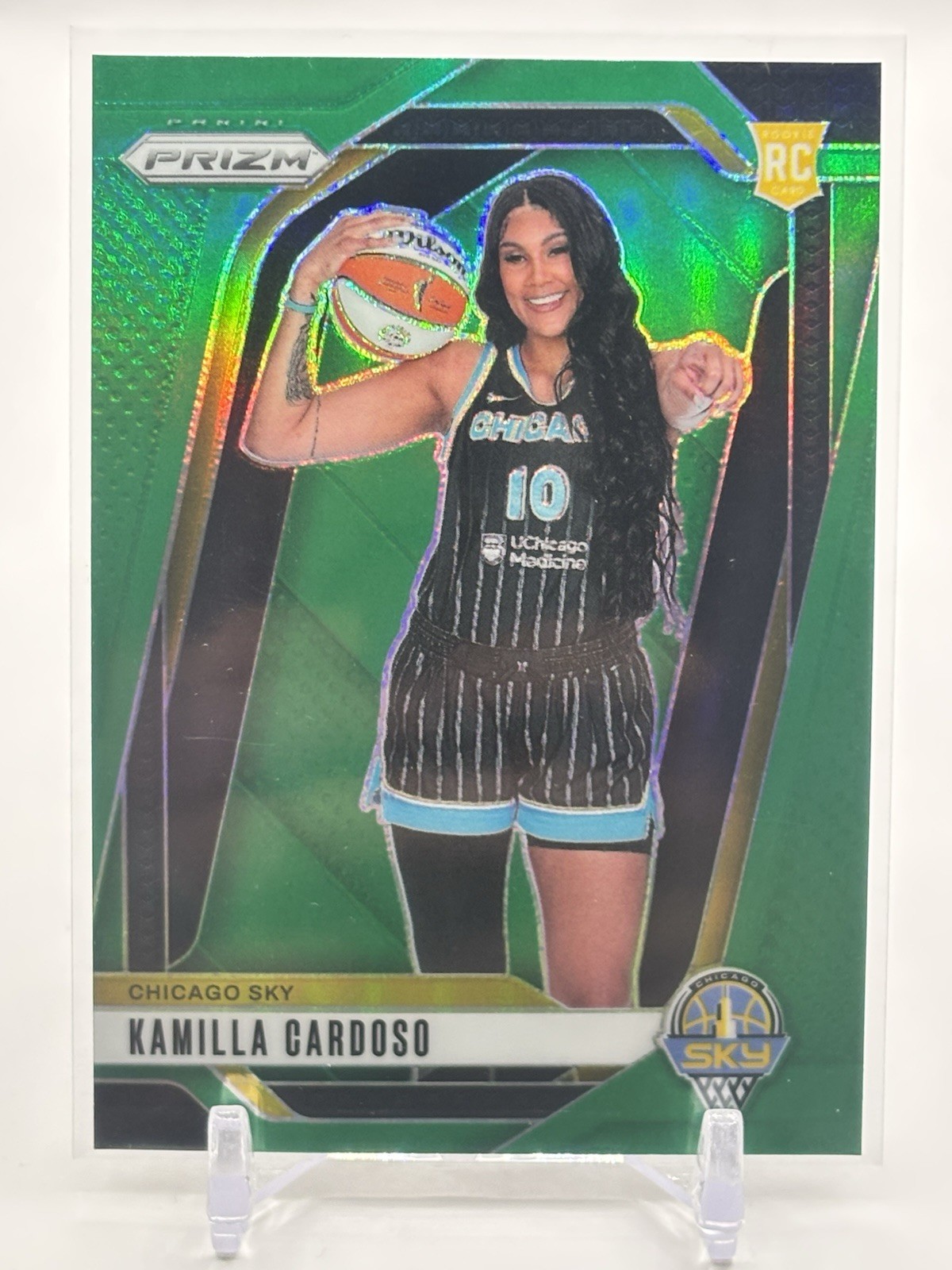 2024 Panini Prizm WNBA Green Prizm Kamilla Cardoso #149 Rookie RC